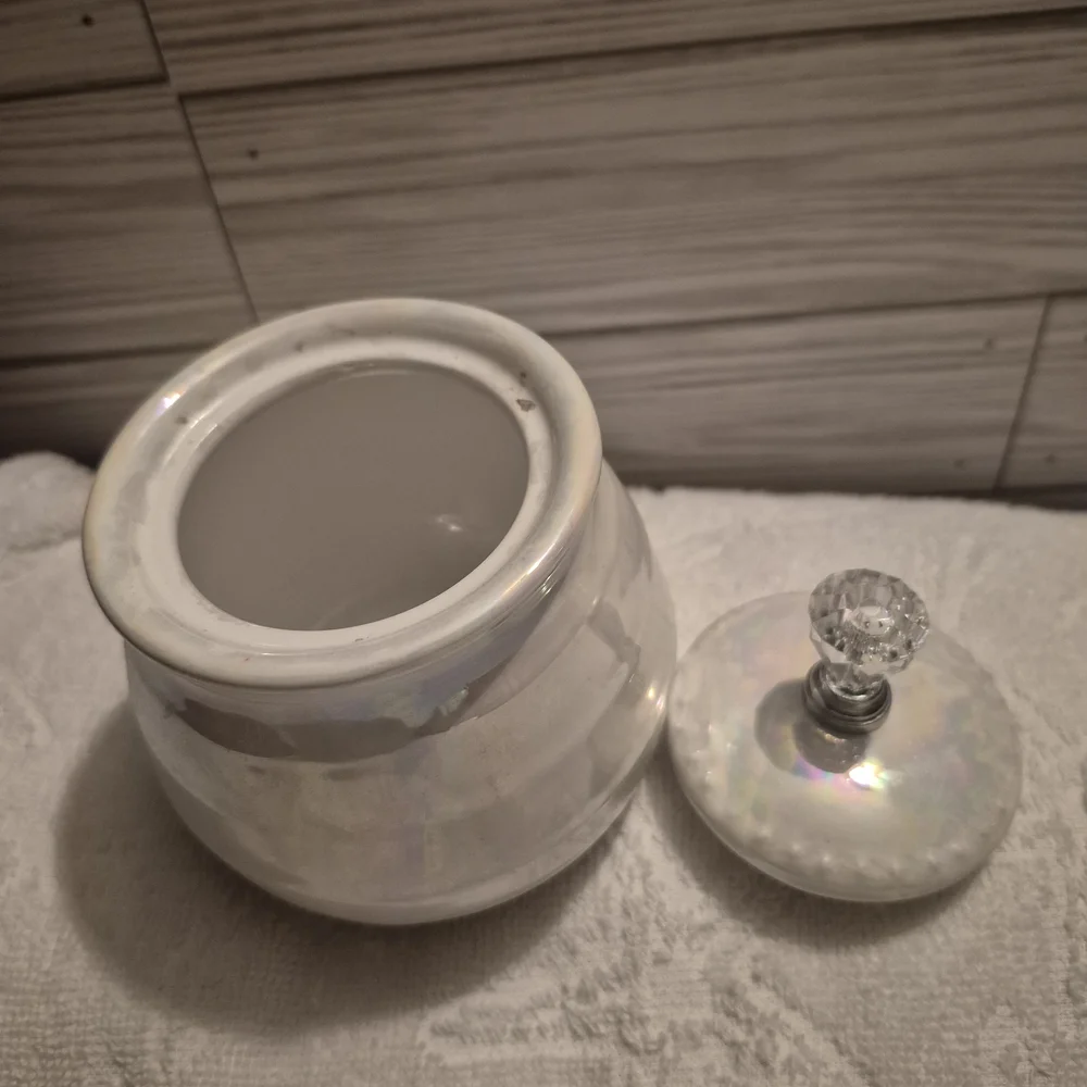 White Ceramic Jar and Face Mug Set